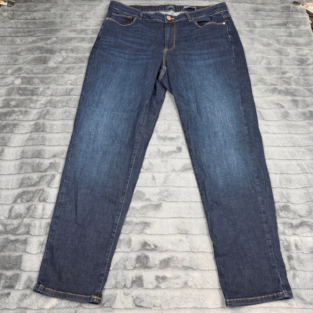 J.Jill Denim Womens 18 Boyfriend Straight Leg Ankle Jeans Dark Wash Stretch
